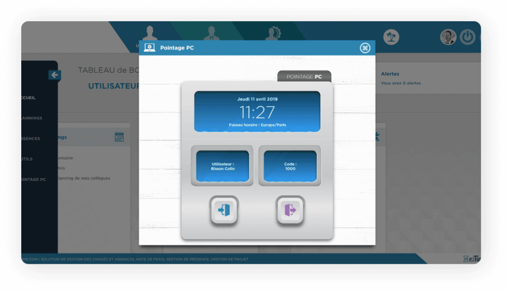 Pointeuse Module Logiciels Rh Sirh Peoplespheres