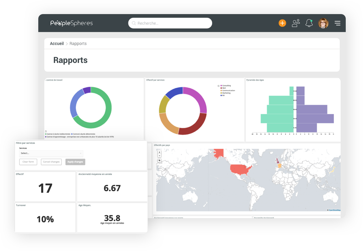 logiciel sirh - reporting rh