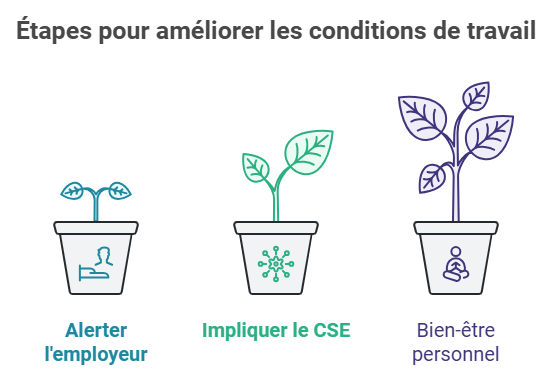 Etapes pour améliorer les conditions de travail