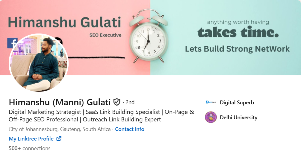 Himanshu Gulati LinkedIn profile