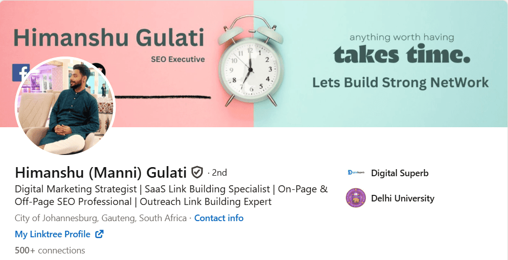 Himanshu Gulati LinkedIn profile 